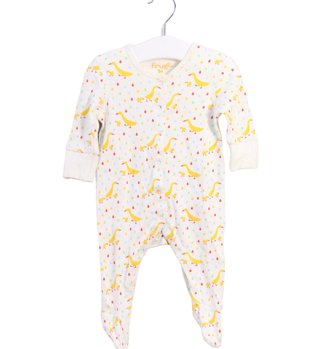 A White Onesies from Frugi in size 0-3M for neutral. (Front View)