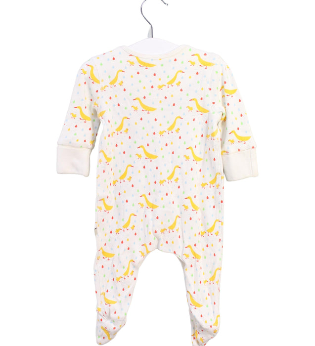 A White Onesies from Frugi in size 0-3M for neutral. (Back View)