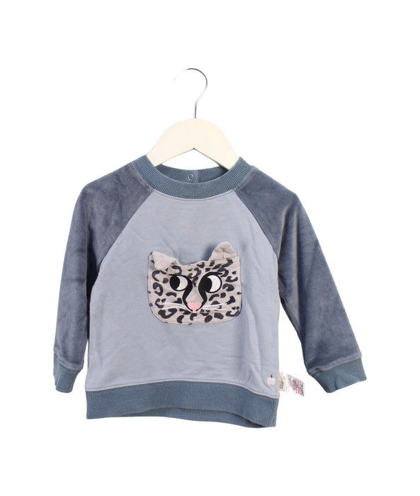 A Blue Crewneck Sweatshirts from The Bonnie Mob in size 18-24M for boy. (Front View)