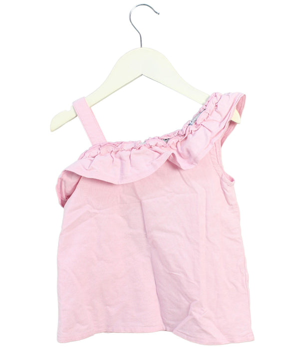 A Pink Sleeveless Tops from Betsey Johnson in size 2T for girl. (Back View)