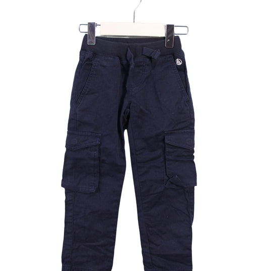 A Navy Casual Pants from Petit Bateau in size 3T for boy. (Front View)