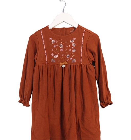 A Brown Long Sleeve Dresses from Chickeeduck in size 4T for girl. (Front View)