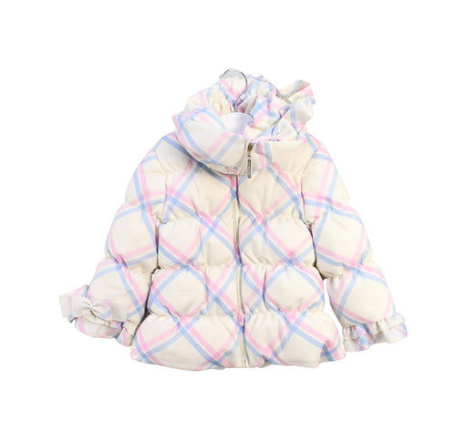 A White Puffer/Quilted Jackets from Nicholas & Bears in size 2T for girl. (Front View)