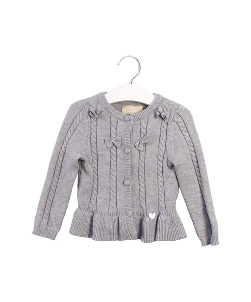 A Grey Cardigans from Chickeeduck in size 2T for girl. (Front View)