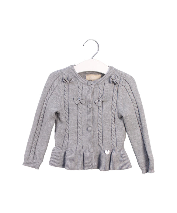 A Grey Cardigans from Chickeeduck in size 2T for girl. (Front View)