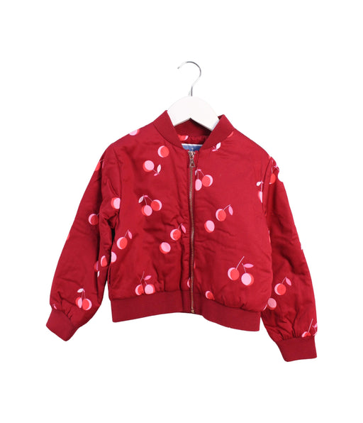 A Red Lightweight Jackets from Jacadi in size 6T for girl. (Front View)