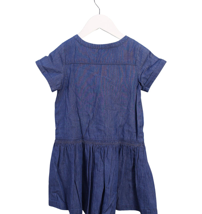 A Blue Short Sleeve Dresses from Jacadi in size 5T for girl. (Back View)