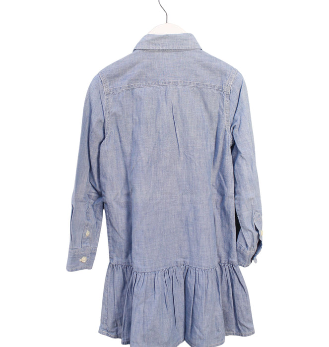 A Blue Long Sleeve Dresses from Polo Ralph Lauren in size 5T for girl. (Back View)