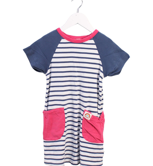 A Multicolour Short Sleeve Dresses from Frugi in size 5T for girl. (Front View)