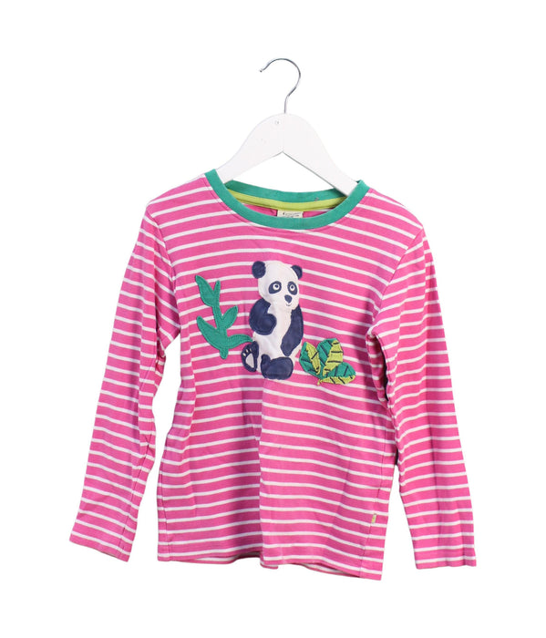 A Pink Long Sleeve Tops from Frugi in size 6T for girl. (Front View)