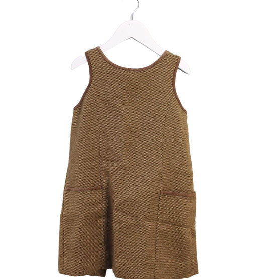 A Brown Sleeveless Dresses from Ralph Lauren in size 6T for girl. (Front View)