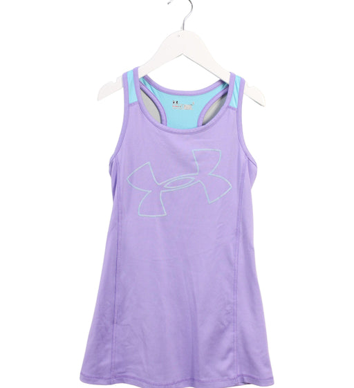 A Purple Sleeveless Dresses from Under Armour in size 6T for girl. (Front View)