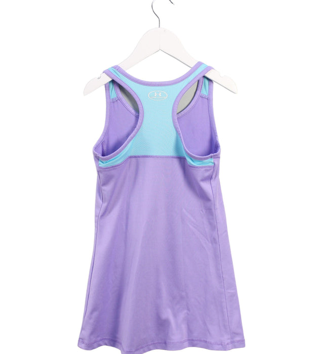 A Purple Sleeveless Dresses from Under Armour in size 6T for girl. (Back View)