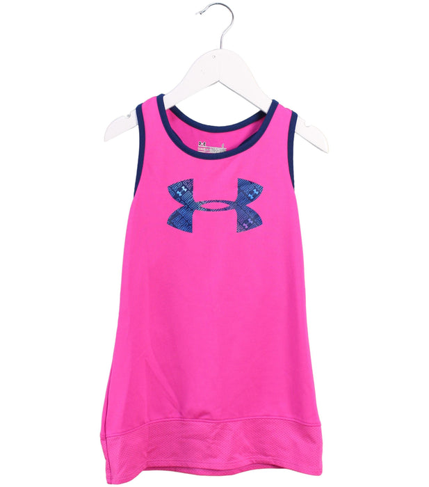 A Pink Sleeveless Dresses from Under Armour in size 4T for girl. (Front View)