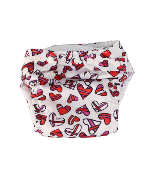 A Red Cloth Diapers from Charlie Banana in size O/S for girl. (Front View)