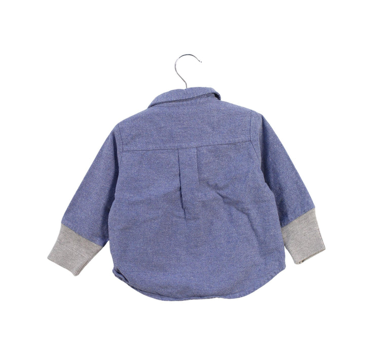 A Purple Shirts from Les Enphants in size 6-12M for boy. (Back View)