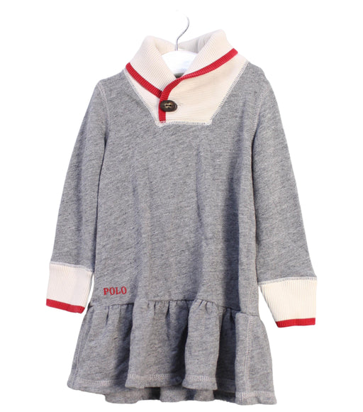 A Grey Sweater Dresses from Polo Ralph Lauren in size 2T for girl. (Front View)