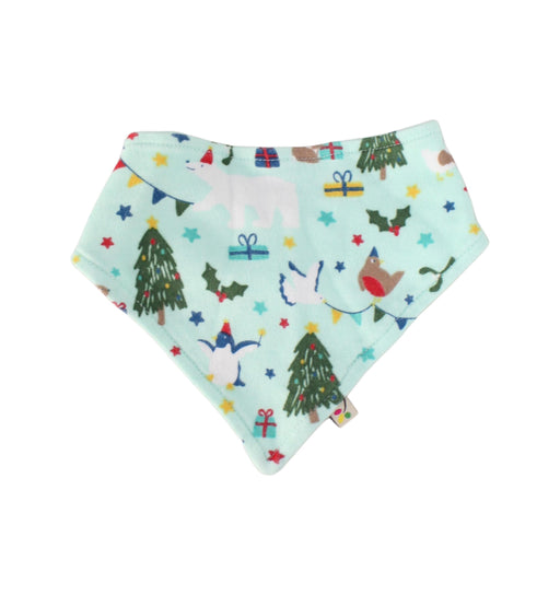 A Green Bibs from Frugi in size O/S for neutral. (Front View)
