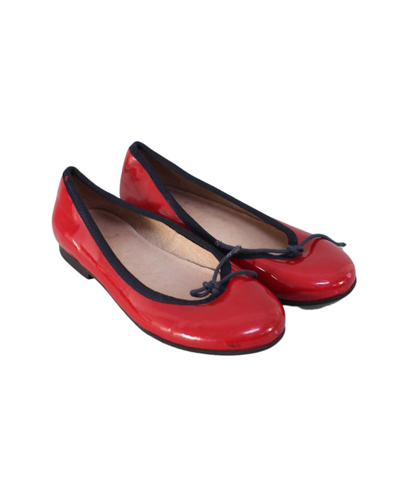 A Red Flats from Jacadi in size 5T for girl. (Front View)