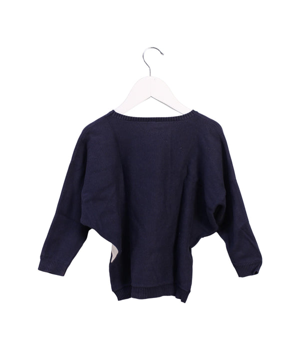 A Navy Crewneck Sweatshirts from Seed in size 3T for girl. (Back View)