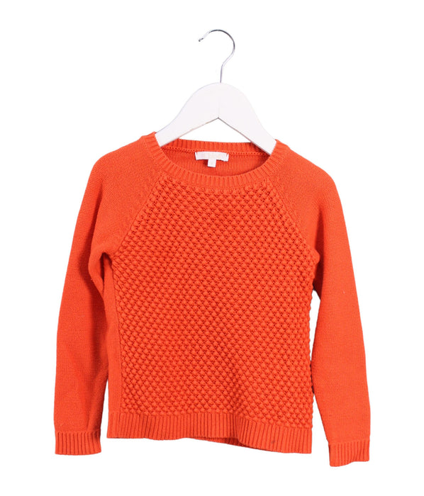 A Orange Knit Sweaters from Chloe in size 4T for girl. (Front View)