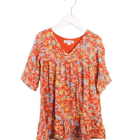 A Orange Long Sleeve Dresses from Roller Rabbit in size 4T for girl. (Front View)