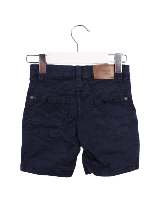 A Navy Shorts from Mayoral in size 2T for boy. (Back View)