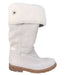 A Silver Winter Boots from Jacadi in size 4T for girl. (Back View)