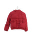 A Red Puffer/Quilted Jackets from Moncler in size 10Y for girl. (Front View)