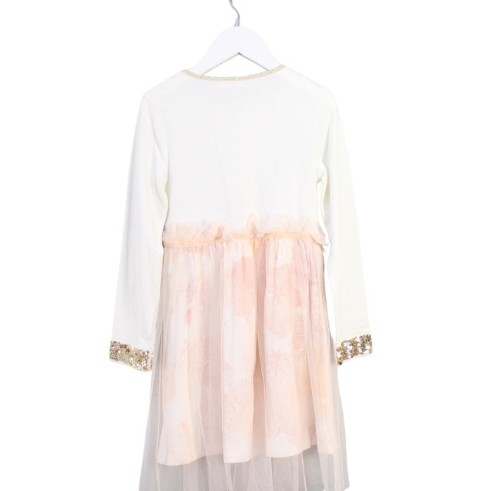 A White Long Sleeve Dresses from Billieblush in size 6T for girl. (Back View)