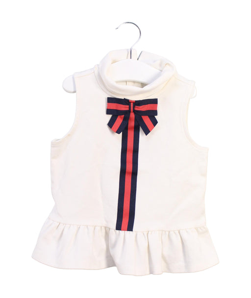 A White Sleeveless Tops from Janie & Jack in size 3T for girl. (Front View)