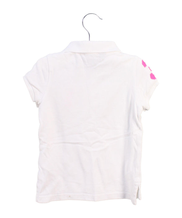 A White Short Sleeve Polos from Polo Ralph Lauren in size 2T for girl. (Back View)