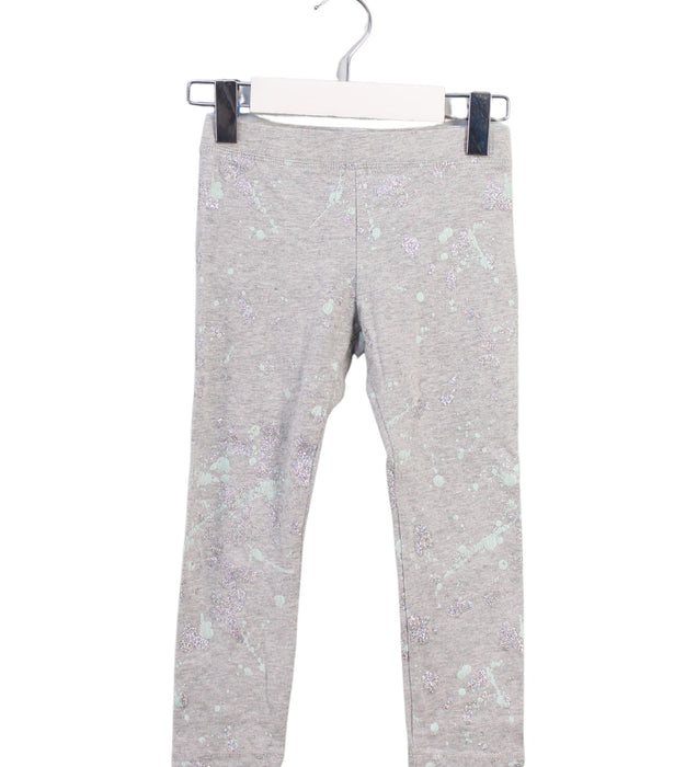 A Grey Leggings from Crewcuts in size 4T for girl. (Front View)