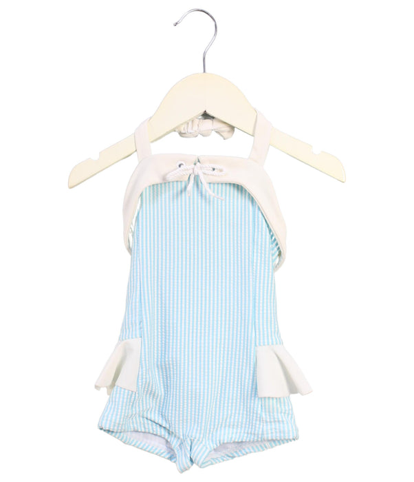 A Blue Swimsuits from Janie & Jack in size 12-18M for girl. (Front View)