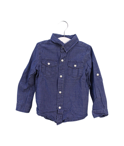 A Blue Shirts from Janie & Jack in size 2T for boy. (Front View)