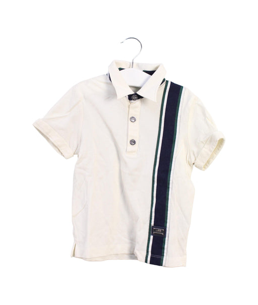 A White Short Sleeve Polos from Nicholas & Bears in size 2T for boy. (Front View)