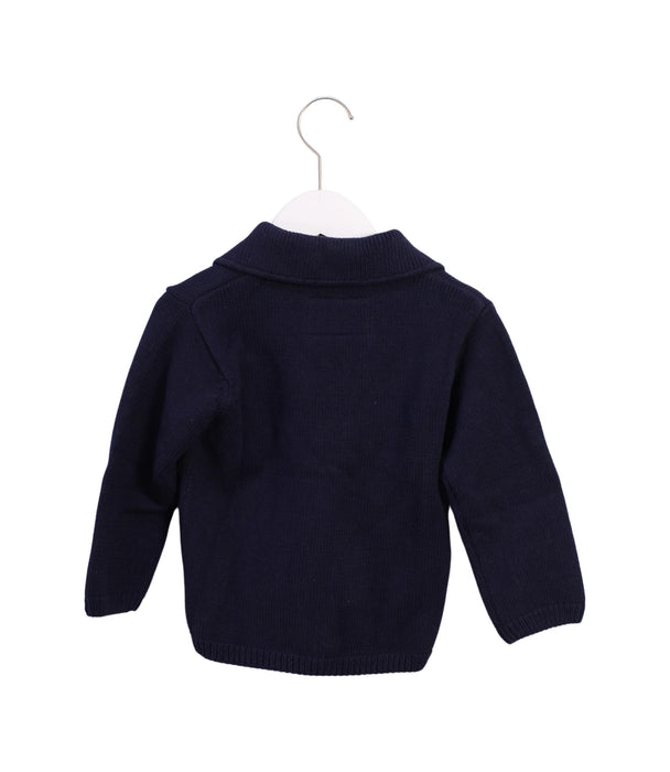 A Navy Cardigans from Jacadi in size 3T for boy. (Back View)