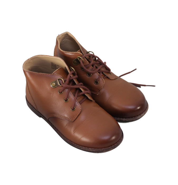 A Brown Casual Boots from Janie & Jack in size 5T for boy. (Front View)