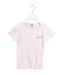 A Pink Short Sleeve T Shirts from Petit Bateau in size 4T for girl. (Front View)