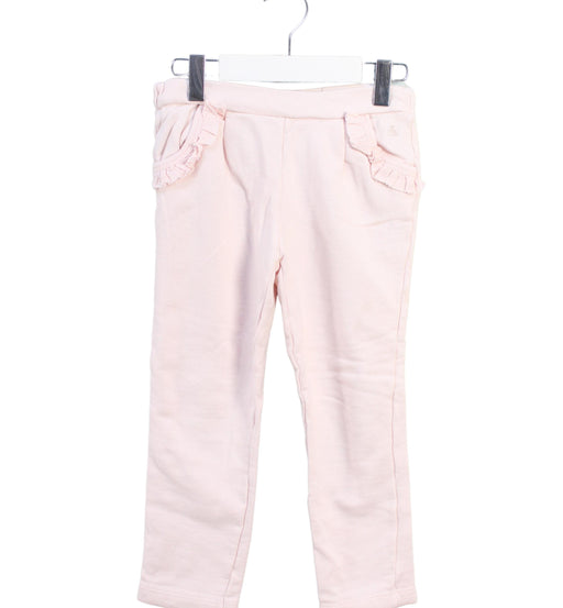 A Pink Casual Pants from Petit Bateau in size 6T for girl. (Front View)