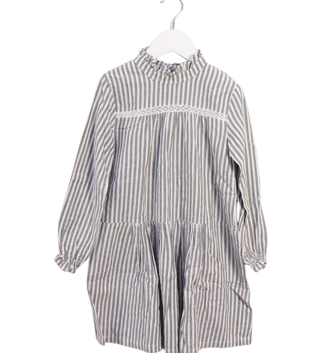 A Grey Long Sleeve Dresses from Petite Lucette in size 6T for girl. (Front View)