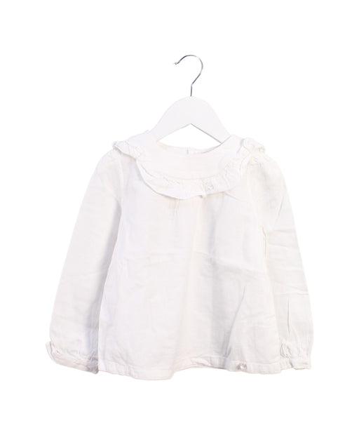 A White Long Sleeve Tops from Purete du... Bebe in size 5T for girl. (Front View)