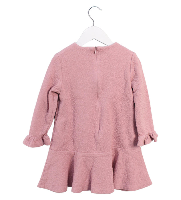 A Pink Long Sleeve Dresses from Paz Rodriguez in size 5T for girl. (Back View)