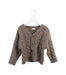 A Brown Cardigans from Laranjinha in size 4T for girl. (Front View)