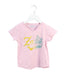 A Pink Short Sleeve T Shirts from Zadig & Voltaire in size 5T for girl. (Front View)