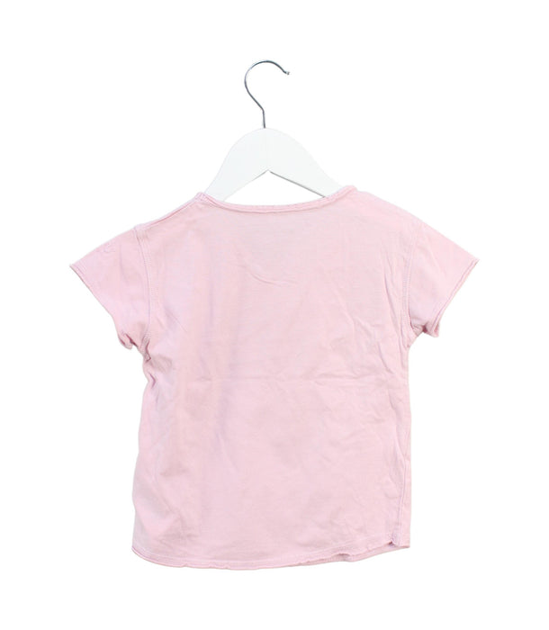 A Pink Short Sleeve T Shirts from Zadig & Voltaire in size 5T for girl. (Back View)