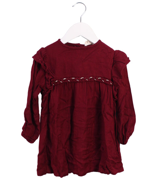 A Red Long Sleeve Tops from Louis Louise in size 3T for girl. (Front View)