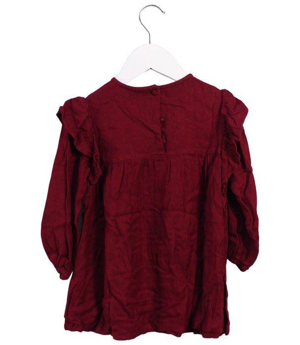 A Red Long Sleeve Tops from Louis Louise in size 3T for girl. (Back View)