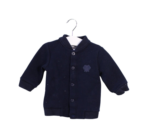 A Blue Cardigans from Jacadi in size 3-6M for boy. (Front View)