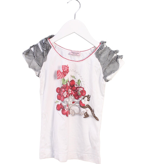 A White Short Sleeve Tops from Monnalisa in size 8Y for girl. (Front View)
